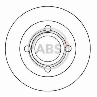 Гальмівний диск задн. Audi 100 (82-91) A.B.S. 16068