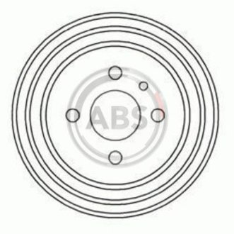 Гальмівний барабан задн. Passat 93-96 A.B.S. 2373S