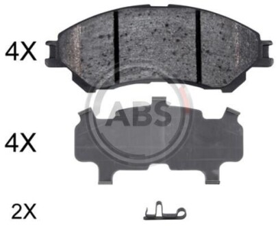 Колодка гальм. диск. SUZUK SX4 S-Cross 13 передня. (ABS) A.B.S. 35031