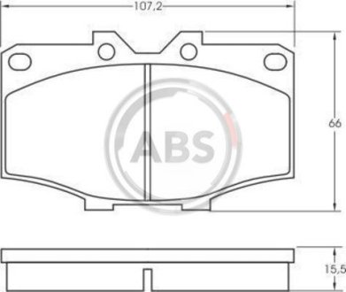 Гальмівні колодки зад. Toyota Land Cruiser 84- A.B.S. 36462