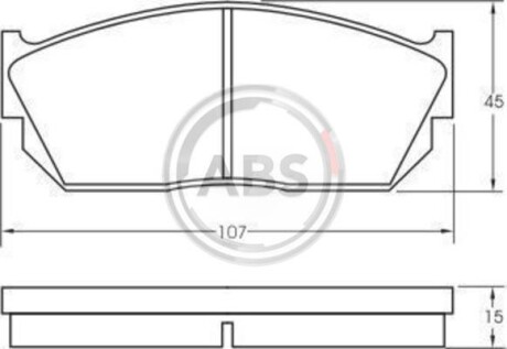 Гальмівні колодки перед. HONDA CIVIC III 1.2-1.5 83-87 A.B.S. 36495