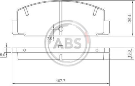 Гальмівні колодки зад. Mazda 323/626 94-04 (akebono) A.B.S. 36571