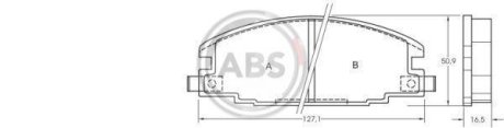 Гальмівні колодки пер. Frontera/Brava 83-12 A.B.S. 36632