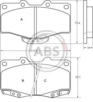 Гальмівні колодки пер. Land Cruiser/Hilux/4 Runner/Taro 89- A.B.S. 36724