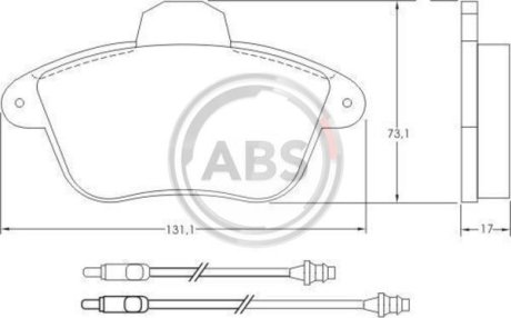 Гальмівні колодки пер. Peugeot 605 89-99 A.B.S. 36765