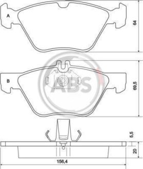 Гальмівні колодки пер. W202/210 (ATE)/211 4Matic A.B.S. 36943