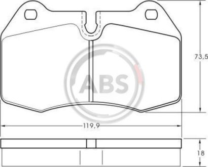 Гальмівні колодки пер. BMW 5(E39)/7(E38) 96-04 (brembo) A.B.S. 36958