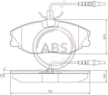 Гальмівні колодки пер. Peugeot 306/406/607 96- (TRW) A.B.S. 36977