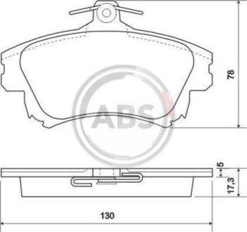 Гальмівні колодки пер. S40/V40 95-04 A.B.S. 37020