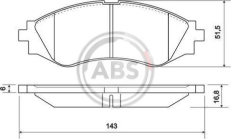 Гальмівні колодки пер. Astra/Lanos/LeMans/Nexia/Nubira (94-11) A.B.S. 37055