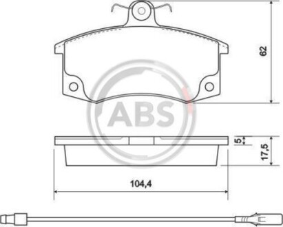 Колодка гальм. диск. ВАЗ 2110-12 перед. (ABS) A.B.S. 37079