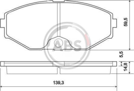 Гальмівні колодки пер. Cefiro/Maxima/QX/J Series/Q45 89-03 A.B.S. 37161