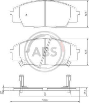 Гальмівні колодки пер. Civic/S2000 99-11 A.B.S. 37174