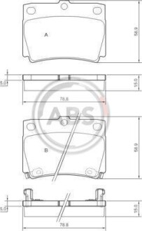 Колодка гальм. MITSUBISHI Challenger / Pajero Sport задн. (ABS) A.B.S. 37284