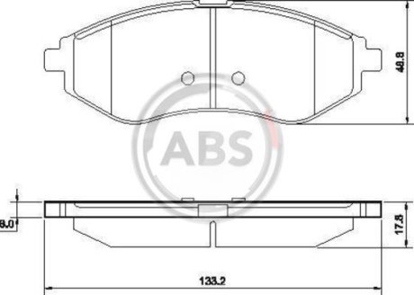 Гальмівні колодки пер. Aveo/Kalos (03-21) A.B.S. 37352