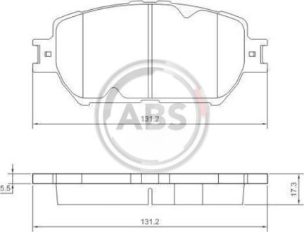 Гальмівні колодки пер. Toyota Camry 96-06 (akebono) A.B.S. 37356