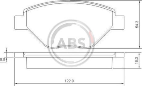 Гальмівні колодки пер. Megane (03-08) A.B.S. 37398