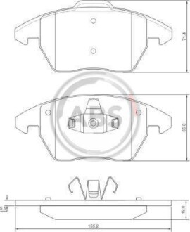 Гальмівні колодки пер. Citroen C4/Peugeot 207/208/307/308/Jetta IV 07- A.B.S. 37429