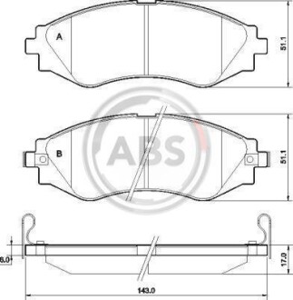 Колодка гальм. диск. CHEVROLET LACETTI передн. (ABS) A.B.S. 37526