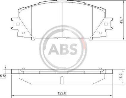 Гальмівні колодки пер. Toyota Yaris 07- (akebono) A.B.S. 37542