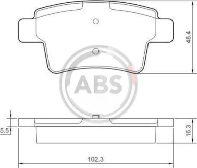 Колодка гальм. диск. CITROEN C4, C4 PICASSO задн. (ABS) A.B.S. 37597