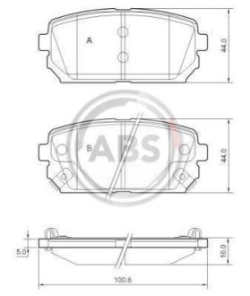 Гальмівні колодки зад. KIA Carens 07> A.B.S. 37621