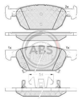 Гальмівні колодки пер. Accord/Accord 08-15 A.B.S. 37720