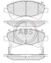 Гальмівні колодки пер. Toyota Avensis 08- (bosch) (150,8x62,5x19,5) A.B.S. 37722 (фото 1)