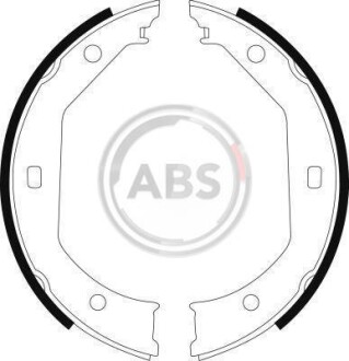 Колодка гальм. барабан. BMW 535I задн. (ABS) A.B.S. 8973