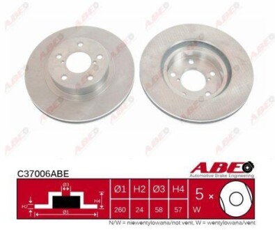 Гальмівний диск ABE C37006ABE