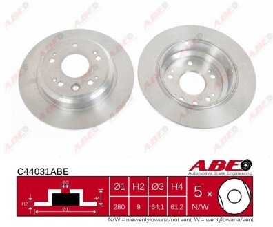 Гальмівний диск ABE C44031ABE