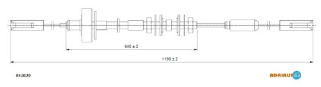 AUDI трос зчеплення 100 1.9/2.2 82- ADRIAUTO 03.0120