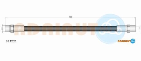 VW шланг гальмівний задній T4 91- ADRIAUTO 03.1202