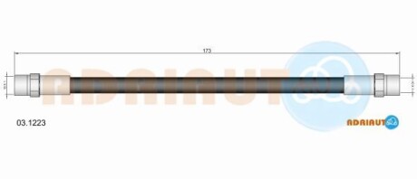 AUDI шланг гальмівний прав. задній Audi 80 89-96 ADRIAUTO 03.1223