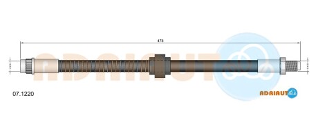 CITROEN шланг гальмівний передн.C2/C3/Berlingo ADRIAUTO 07.1220