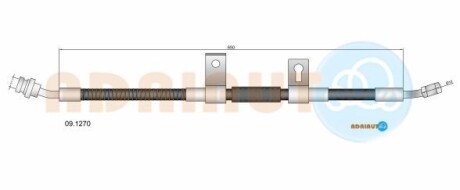 KIA шланг гальмівний передн.лів.Sorento 06- ADRIAUTO 09.1270