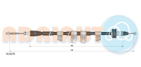 Трос ручного гальма ADRIAUTO 10.0278