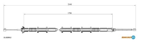 Тросик стояночного тормоза ADRIAUTO 1102392