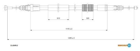 Трос зупиночних гальм ADRIAUTO 1102492