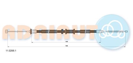 FIAT трос ручного гальма Panda 03- 1430 1182 прав. ADRIAUTO 11.0268.1 (фото 1)