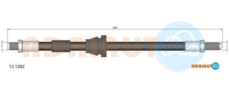 FORD шланг гальмівний передній Fiesta 89- ADRIAUTO 13.1282