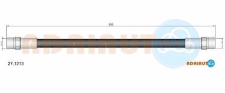 DB шланг гальмівний задн.207D-308/D ADRIAUTO 27.1213