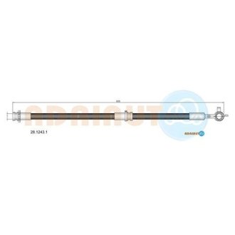 Шланг гальмівний гідравлічний ADRIAUTO 28.1243.1