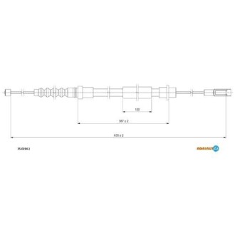 Трос ручного гальма ADRIAUTO 35.0214.1