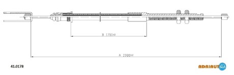 RENAULT трос зчеплення Master PR/AR 89-9/97 (1980/173 ADRIAUTO 41.0178 (фото 1)