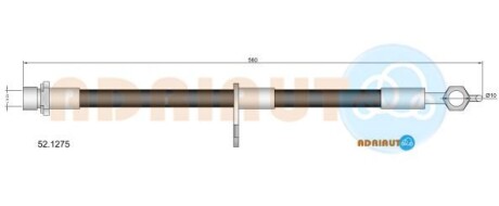 TOYOTA шланг гальмівний передн. пр.Yaris -05 ADRIAUTO 52.1275