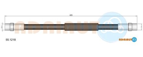 VW шланг гальмівний передн. LT -96 ADRIAUTO 55.1218 (фото 1)