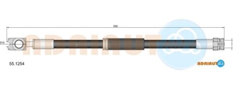 VW гальм. шланг передн. Caddy III, Golf V, Jetta III ADRIAUTO 55.1254