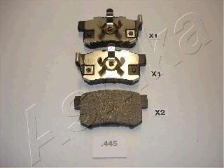 Колодки дискові гальмівні задні HONDA ACCORD ASHIKA 51-04-445