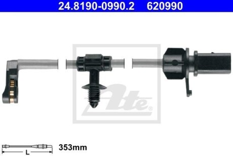 Датчик зносу колодок гальмівних ATE 24.8190-0990.2